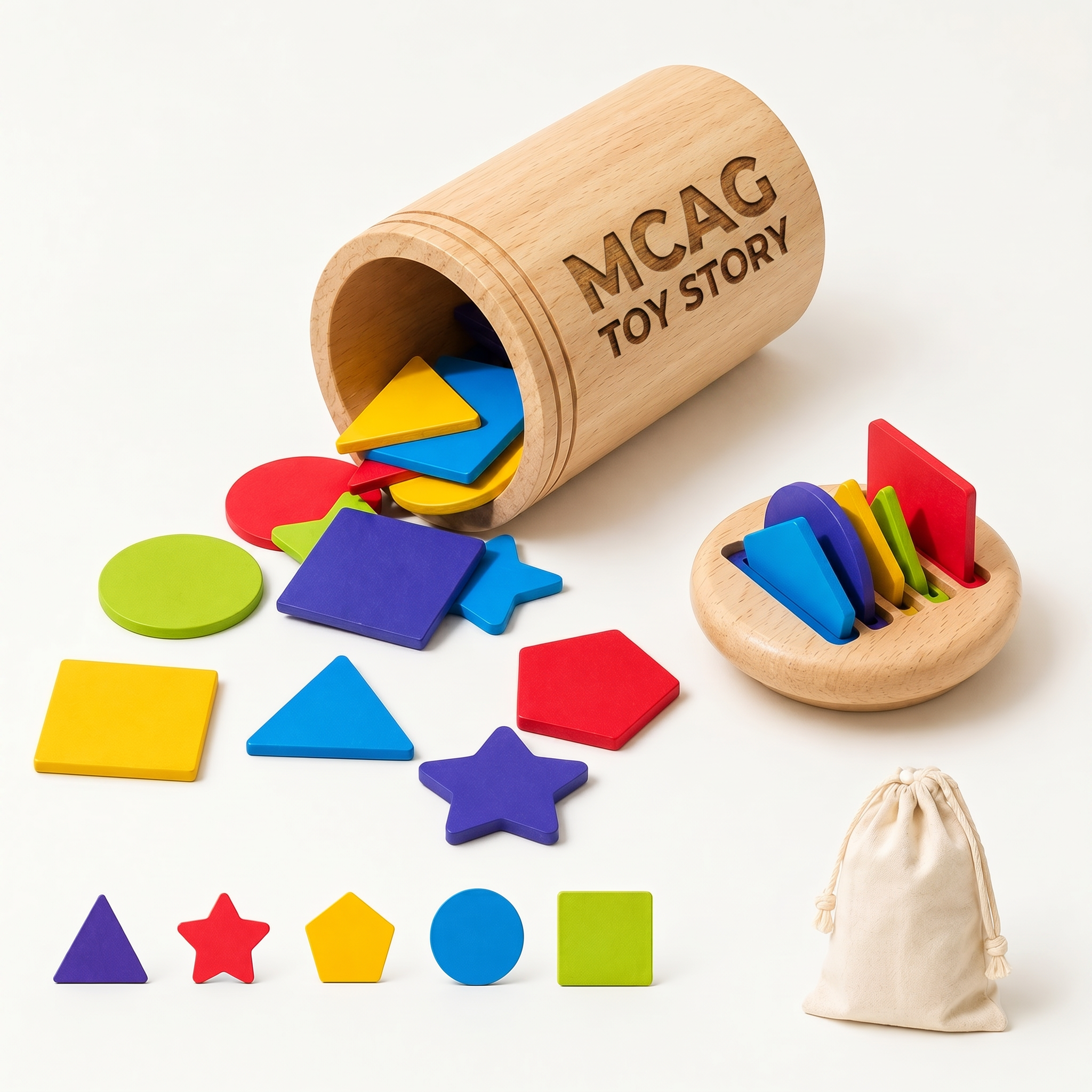 MCAG Wooden Shape Sorting Set